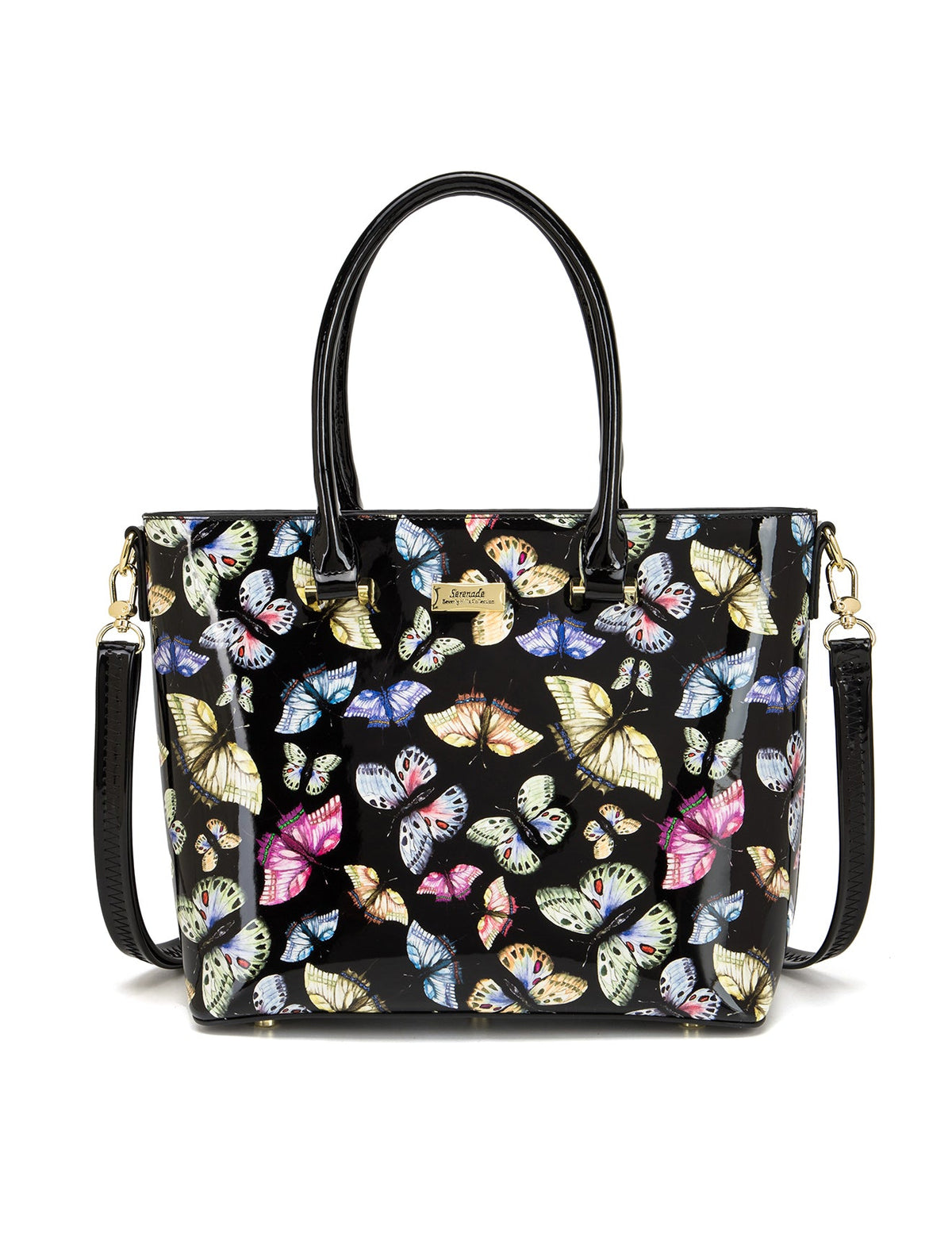 IMPERIA PATENT LEATHER GRIP HANDLE BAG- SF29-8787