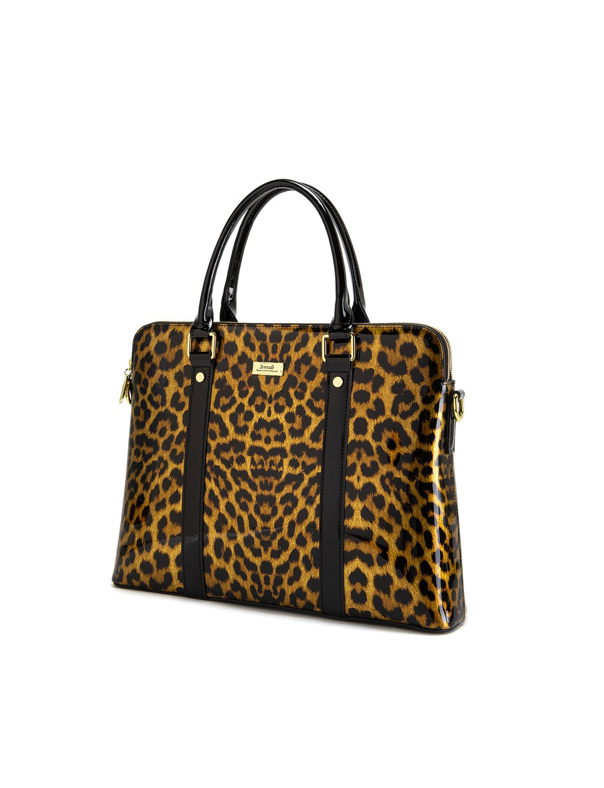 ROUGUE LEOPARD PATENT LEATHER LAPTOP BAG-SF35-6006
