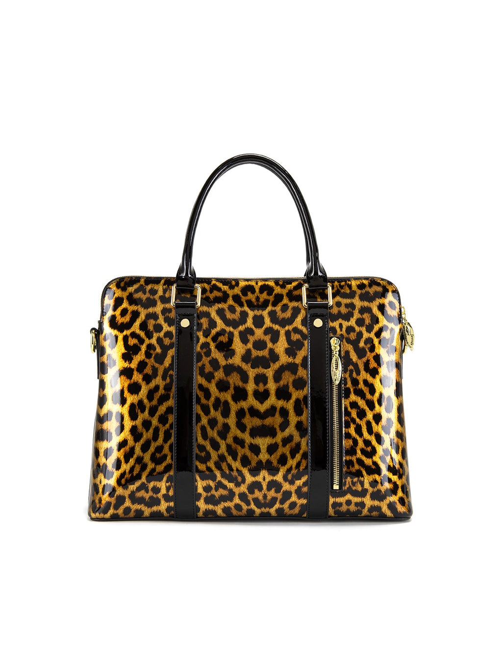 ROUGUE LEOPARD PATENT LEATHER LAPTOP BAG-SF35-6006