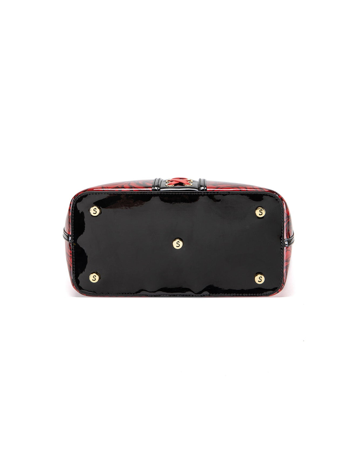 ROSE BUDS MED GRIP HANDLE LEATHER BAG-SF38-0292