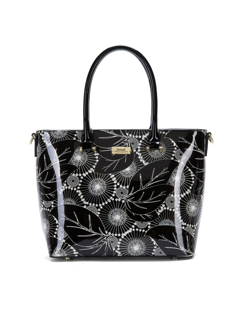 ASPEN PATENT LEATHER GRIP HANDLE BAG- SF4-8787-SALE