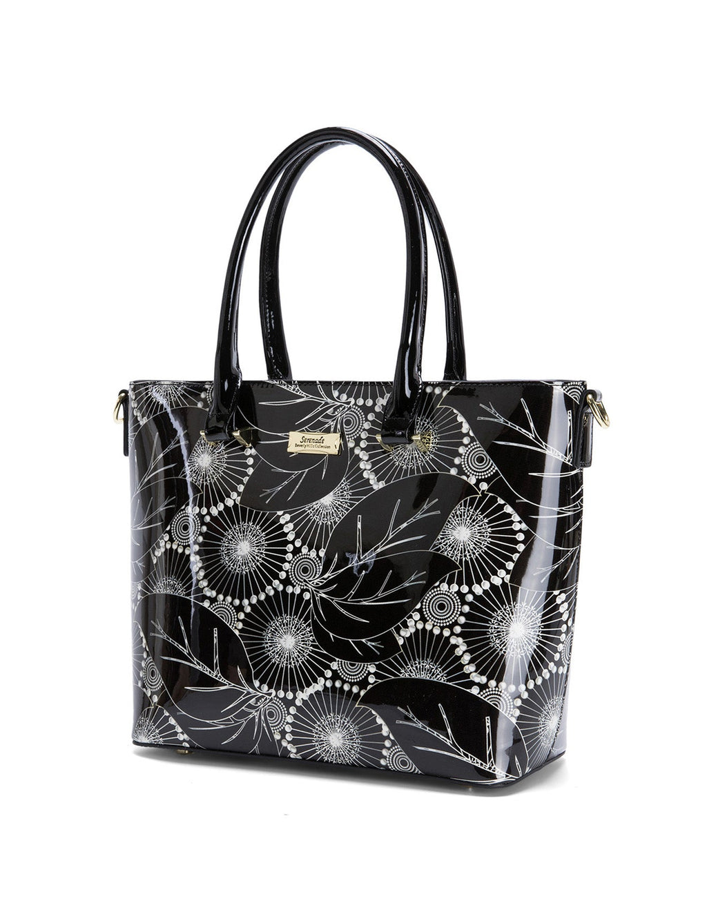 ASPEN PATENT LEATHER GRIP HANDLE BAG- SF4-8787-SALE