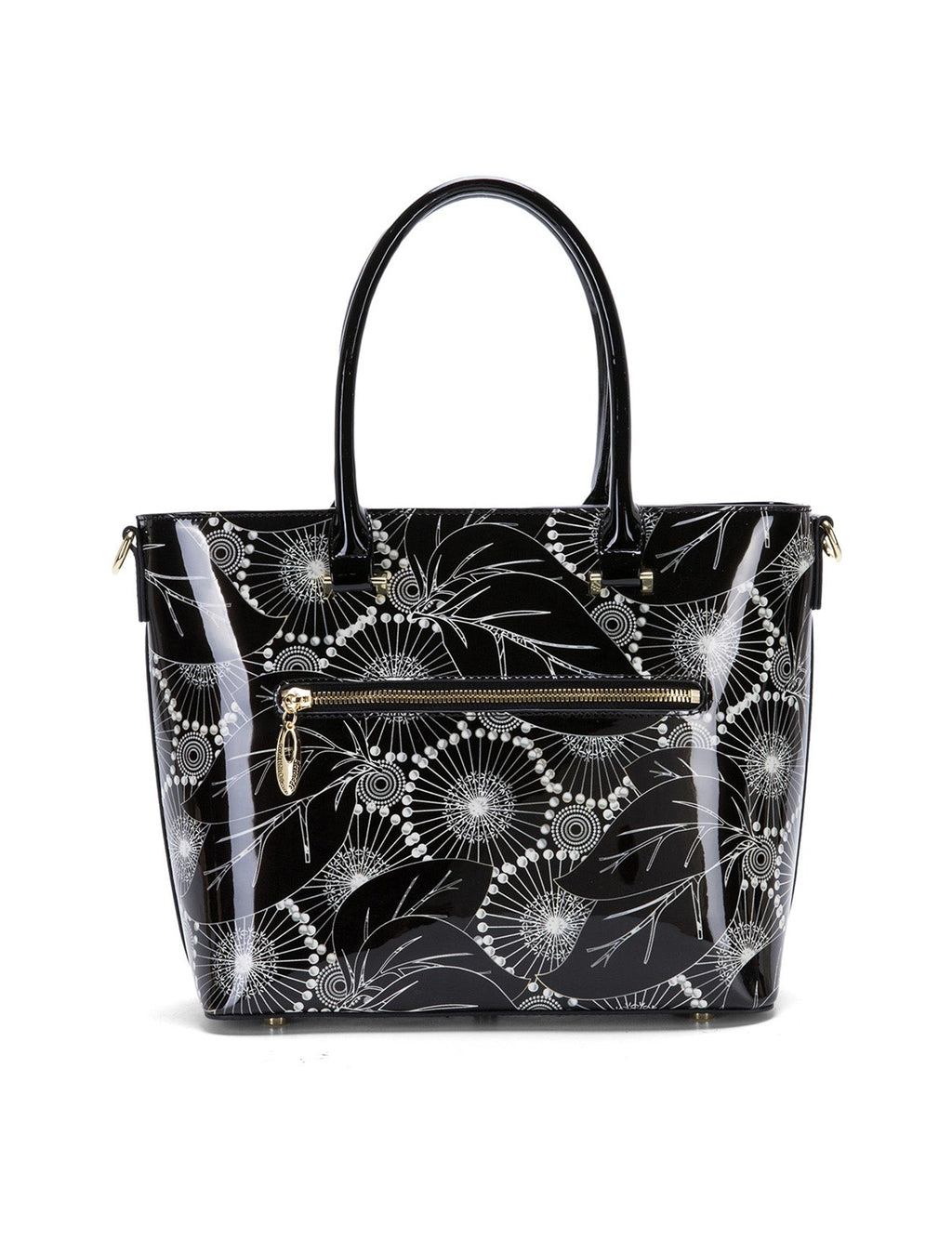 ASPEN PATENT LEATHER GRIP HANDLE BAG- SF4-8787-SALE