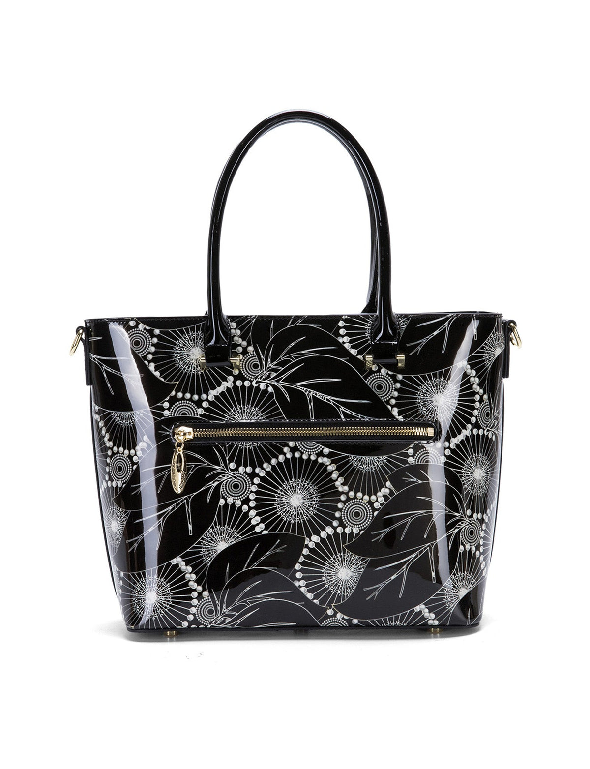 ASPEN PATENT LEATHER GRIP HANDLE BAG- SF4-8787-SALE
