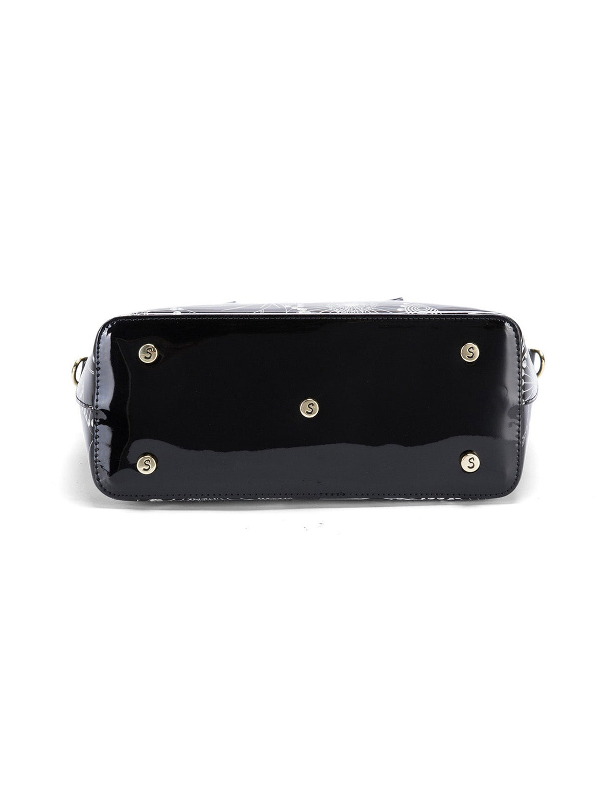 ASPEN PATENT LEATHER GRIP HANDLE BAG- SF4-8787-SALE