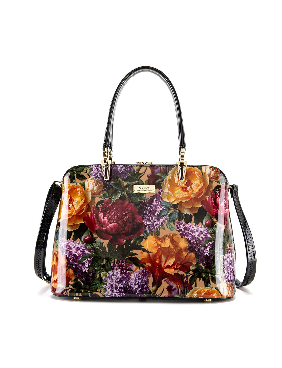 BOUQUET TRIPLE COMPARTMENT LEATHER BAG- SF41-8137