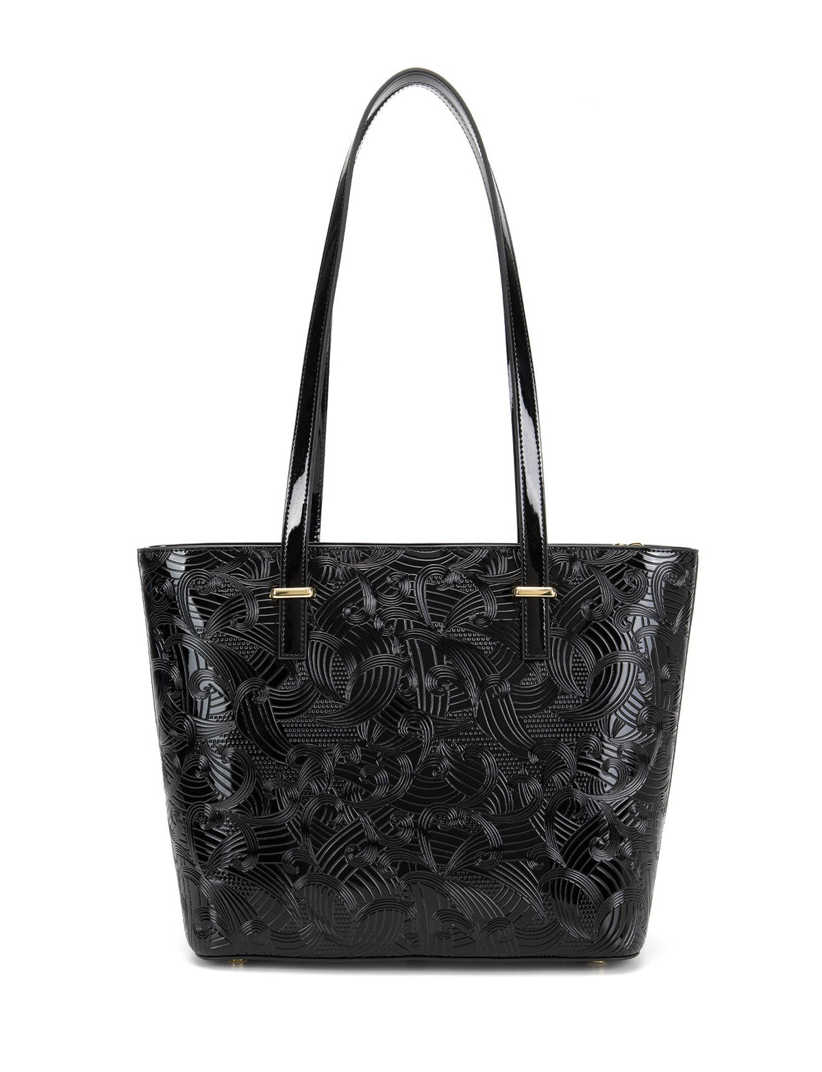 AMIRA LARGE LEATHER TOTE BAG- SF45-0817-BLK