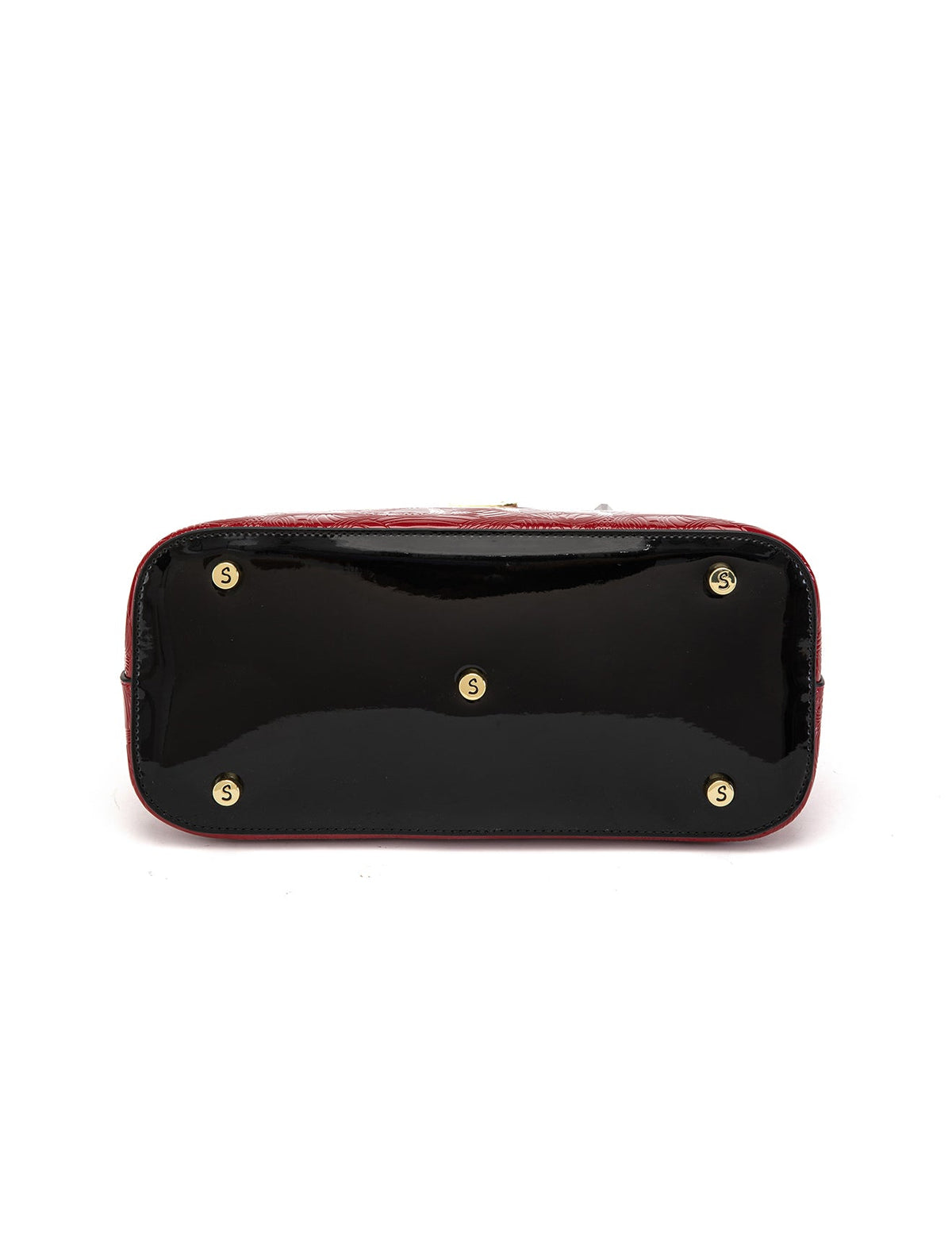 AMIRA TRIPLE COMPARTMENT LEATHER BAG- SF45-8137-RED- NEW IN