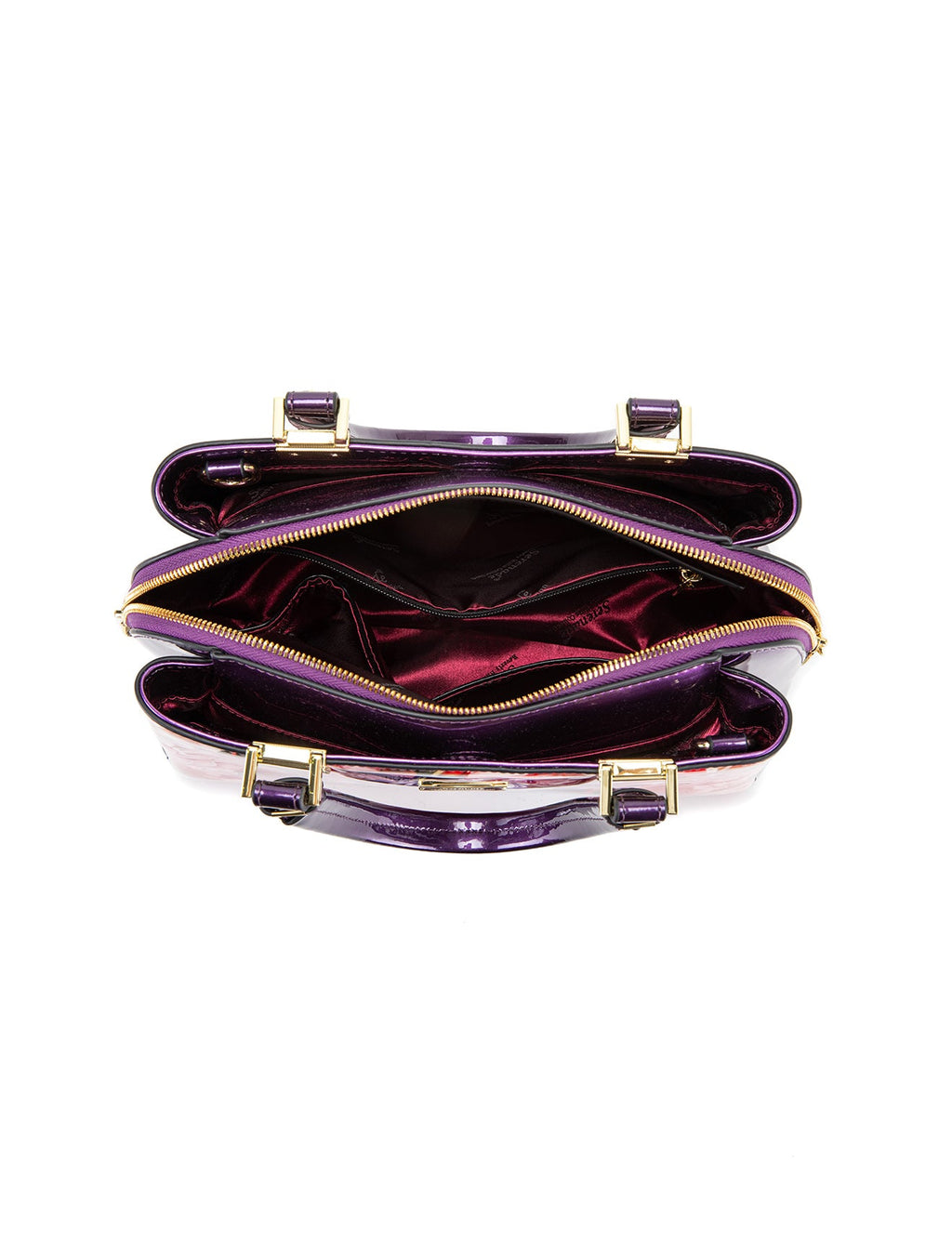 ROSEMARIE PATENT FINISH MULTICOMPARTMENT BAG- SF47-0450