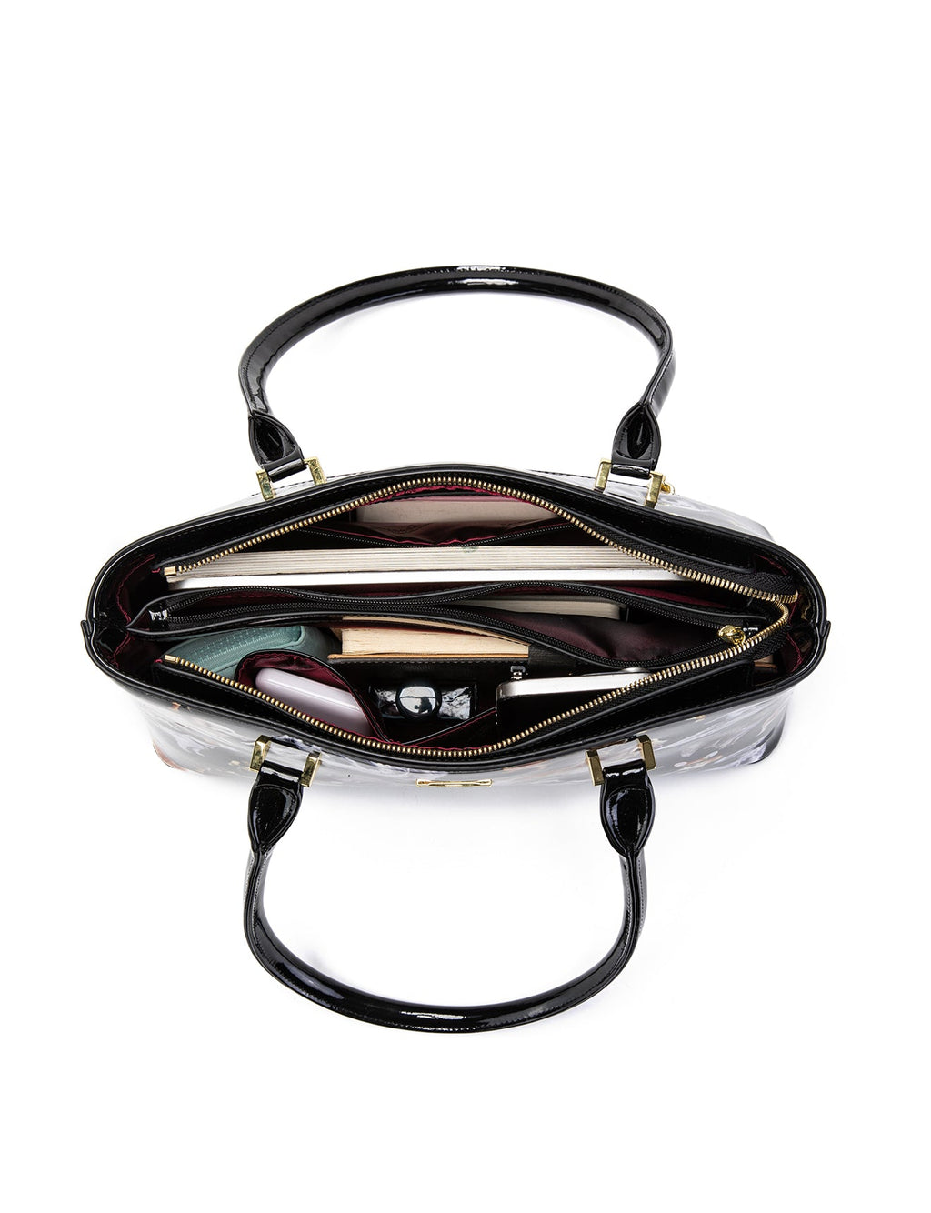 LETS PAWTY PATENT LEATHER SHOULDER BAG- SF50-7985- NEW IN