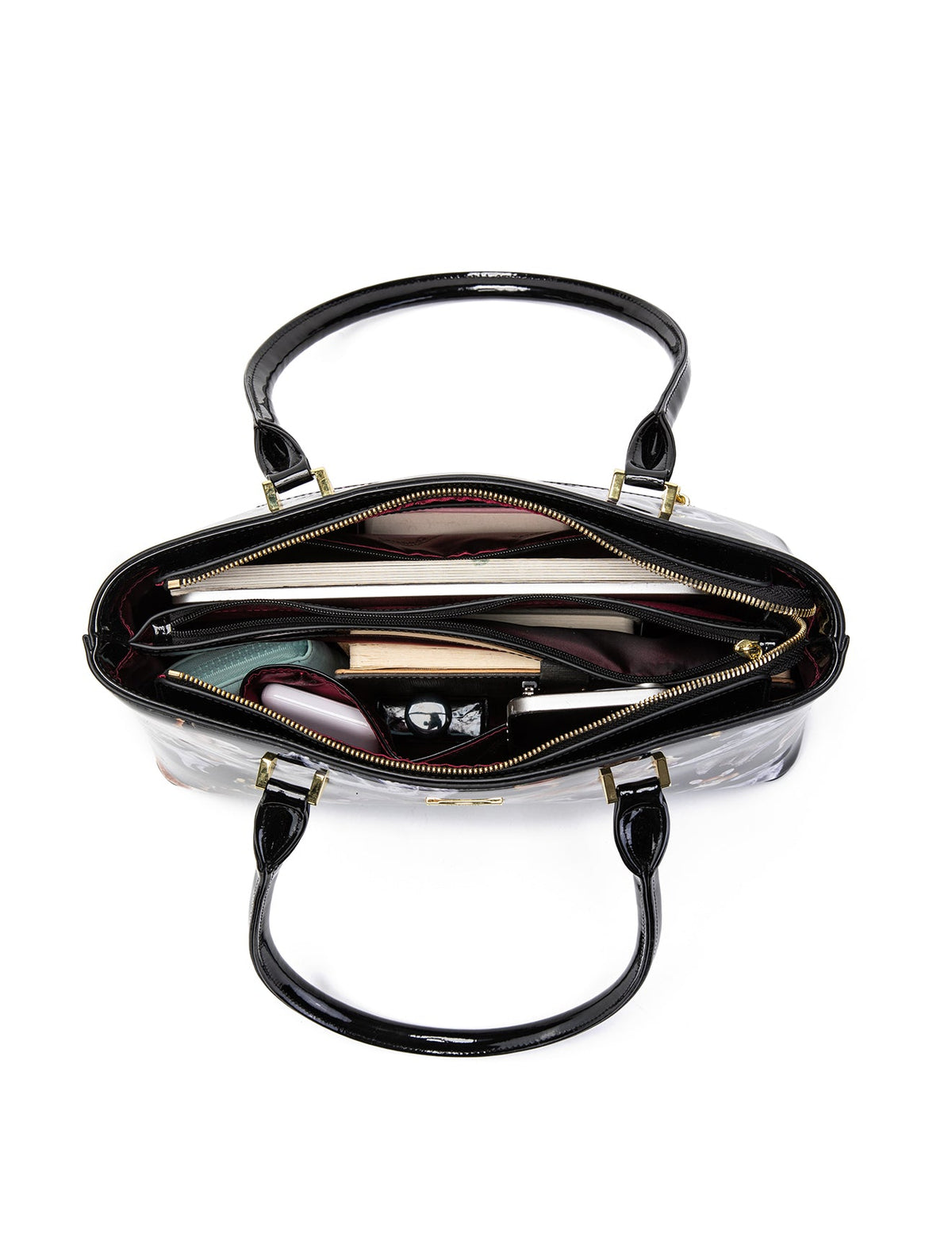 LETS PAWTY PATENT LEATHER SHOULDER BAG- SF50-7985- NEW IN
