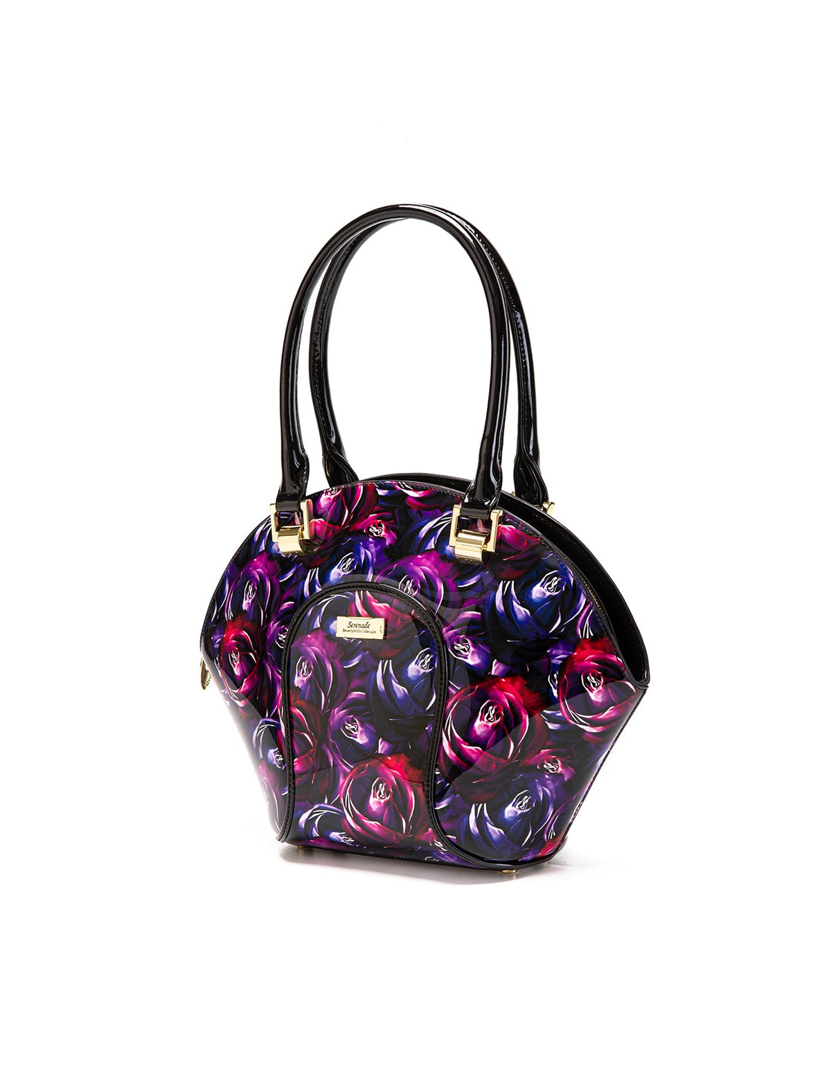 AMETHYST ROSE LEATHER BOWLING BAG- SF53-9275- NEW IN