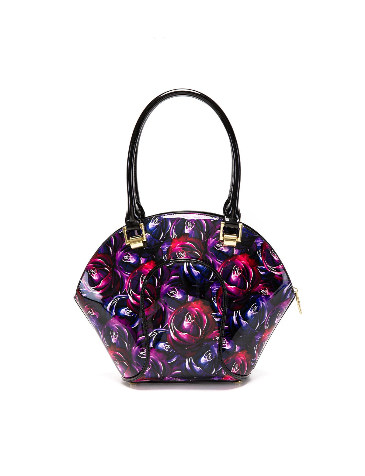 AMETHYST ROSE LEATHER BOWLING BAG- SF53-9275- NEW IN