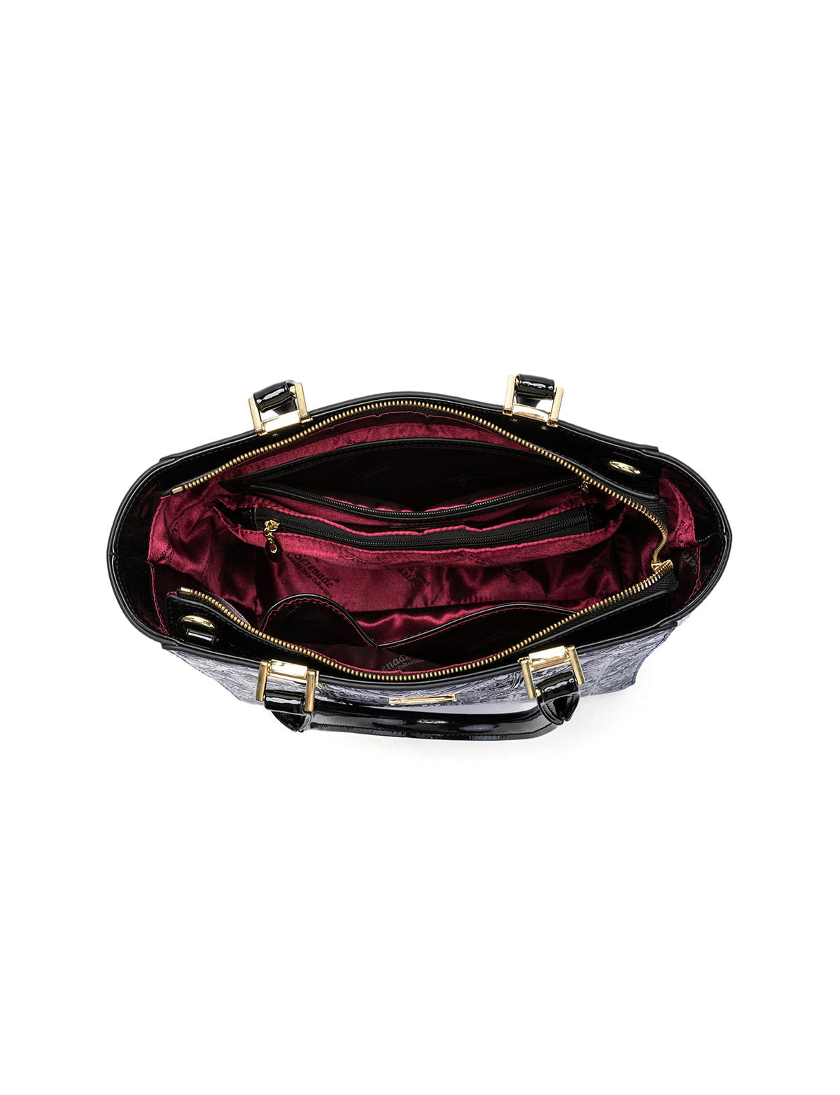 CAROLINA EMBOSSED PATENT LEATHER BAG - BLUE