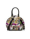 PARIS ROUND PATENT LEATHER BAG - PARIS PRINT