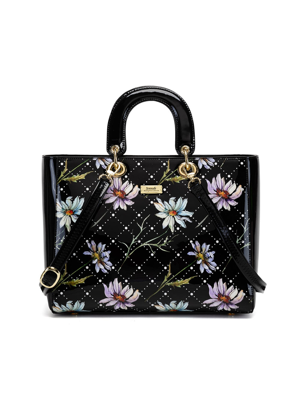 DAISY PATENT LEATHER BAG - DAISY PRINT