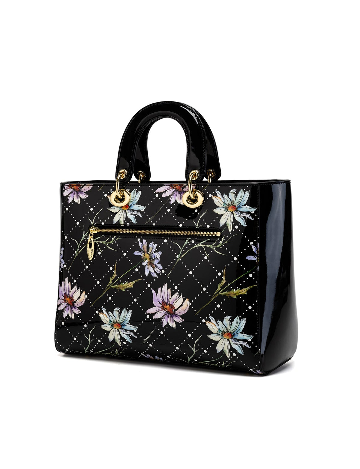 DAISY PATENT LEATHER BAG - DAISY PRINT