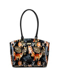 CATS MEOW PATENT LEATHER SHOULDER BAG - CAT PRINT