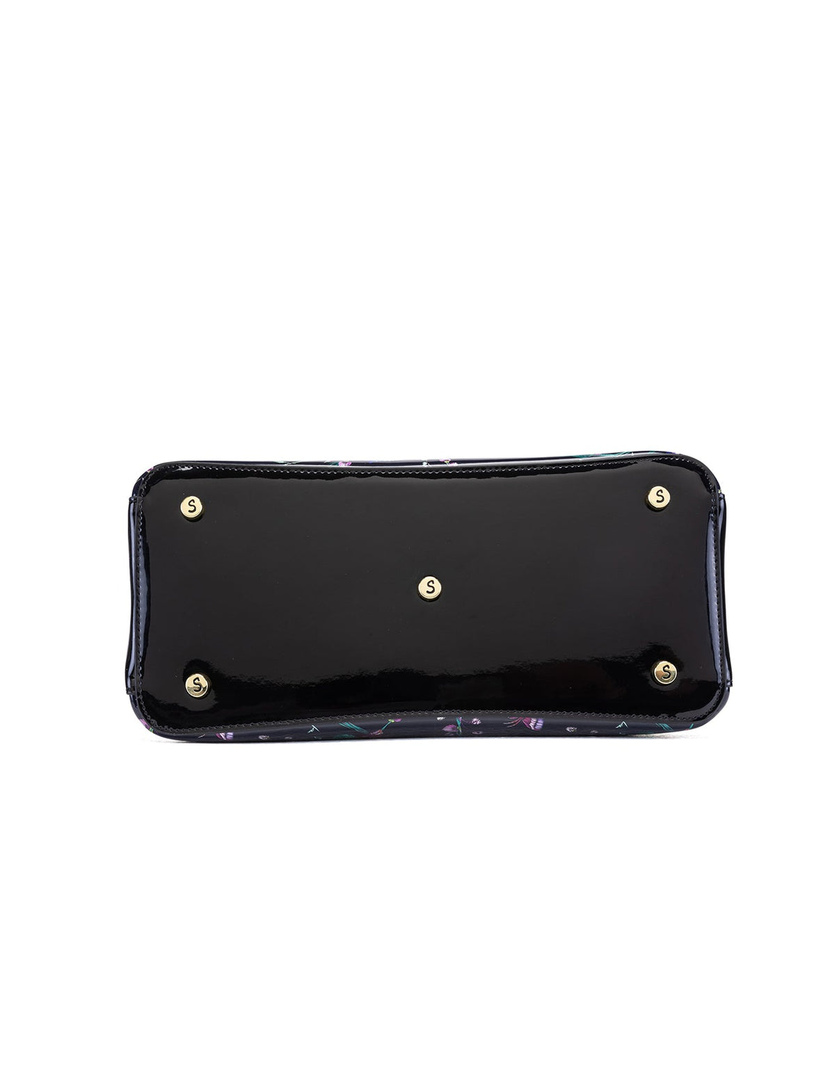HUMMINGBIRD SINGS PATENT LEATHER BAG  - BIRD PRINT