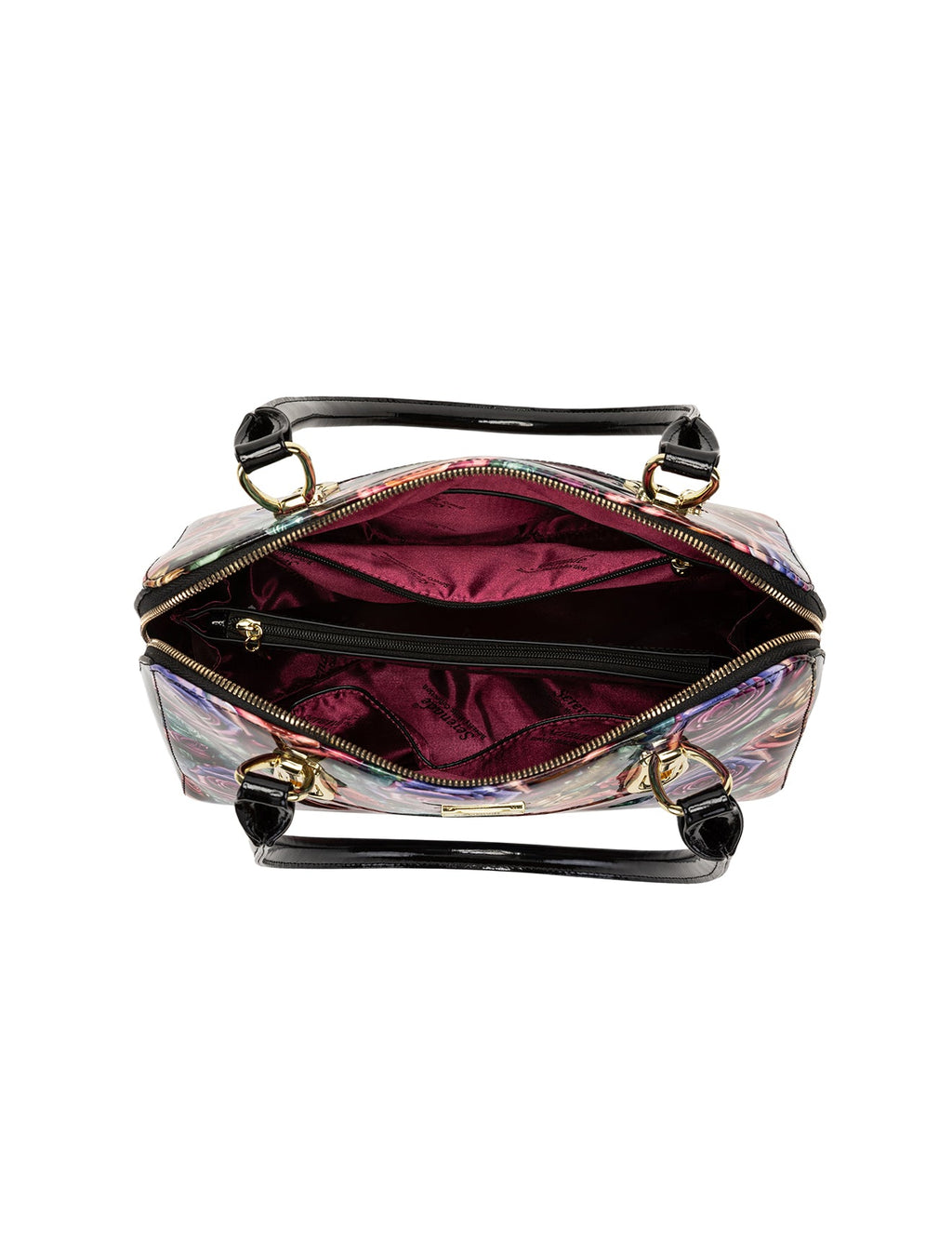 ROSETTA PATENT LEATHER BAG  - ROSE PRINT