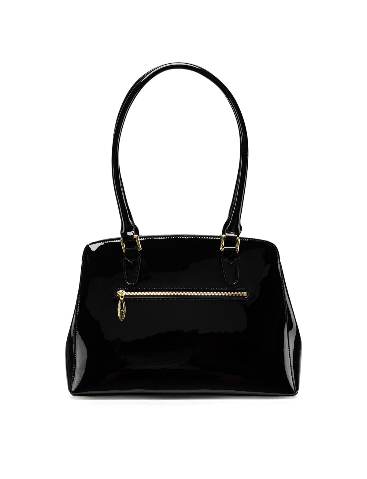 TUXEDO PATENT LEATHER BAG  - BLK WHITE