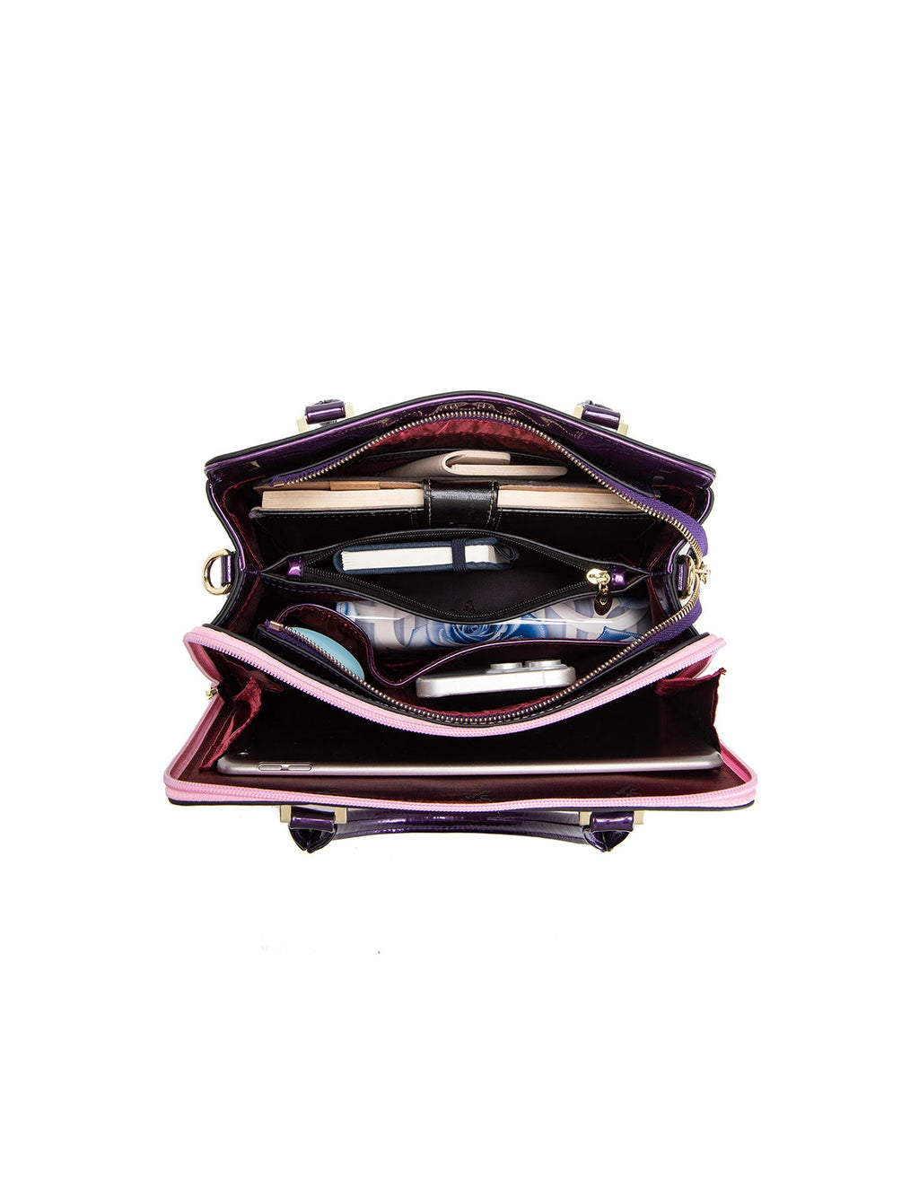 ANGELIQUE GRIP HANDLE LEATHER BAG-SN57-0343*