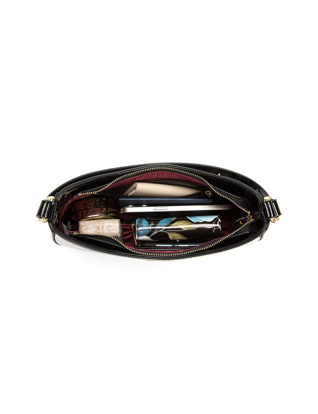 GAYLE PATENT LEATHER BAG WITH RFID- SN70-0822