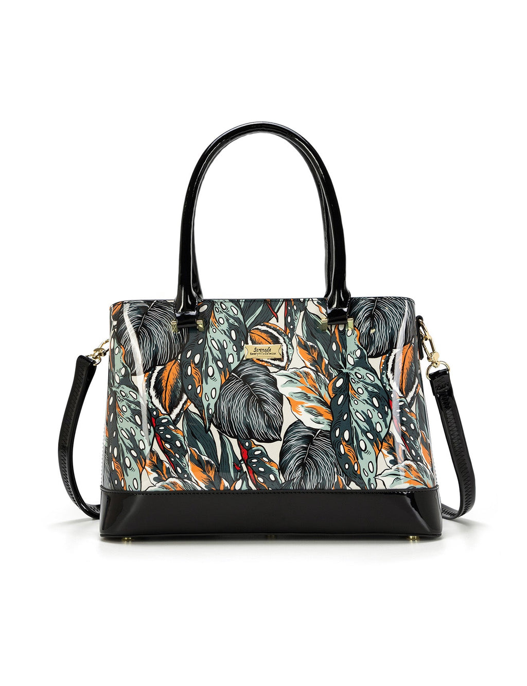 PHYLLIS PATENT LEATHER GRIP HANDLE BAG- SN82-0820