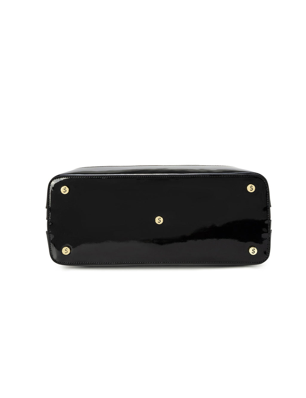 PHYLLIS PATENT LEATHER GRIP HANDLE BAG- SN82-0820-SALE