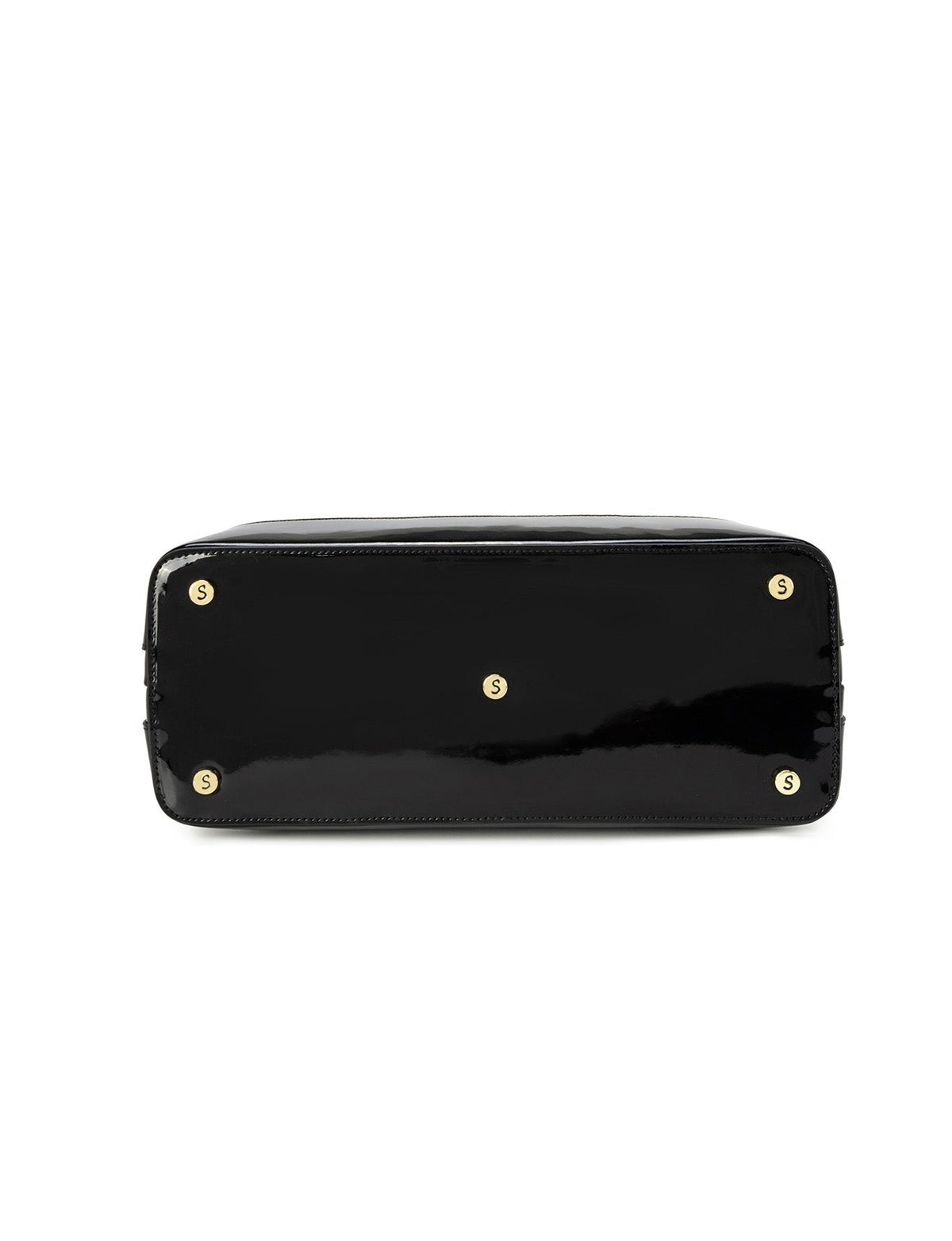 PHYLLIS PATENT LEATHER GRIP HANDLE BAG- SN82-0820-SALE