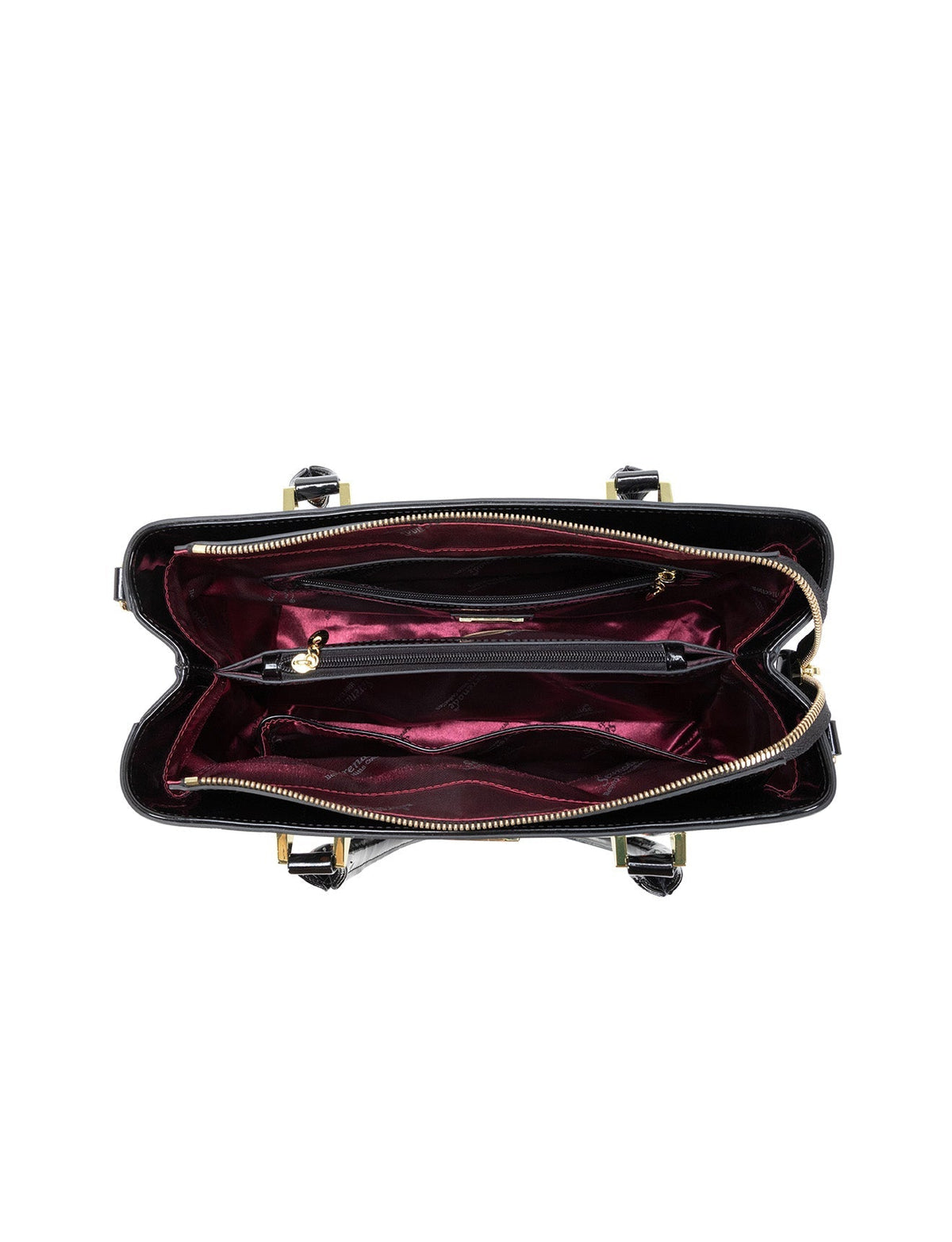 PHYLLIS PATENT LEATHER GRIP HANDLE BAG- SN82-0820-SALE