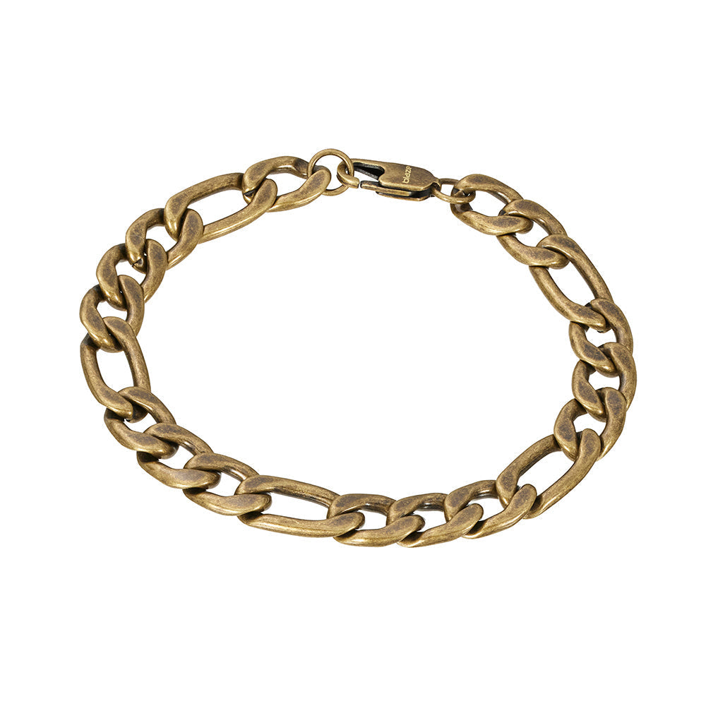 Blaze Men's Stainless Steel Figaro Link Bracelet, Bronze