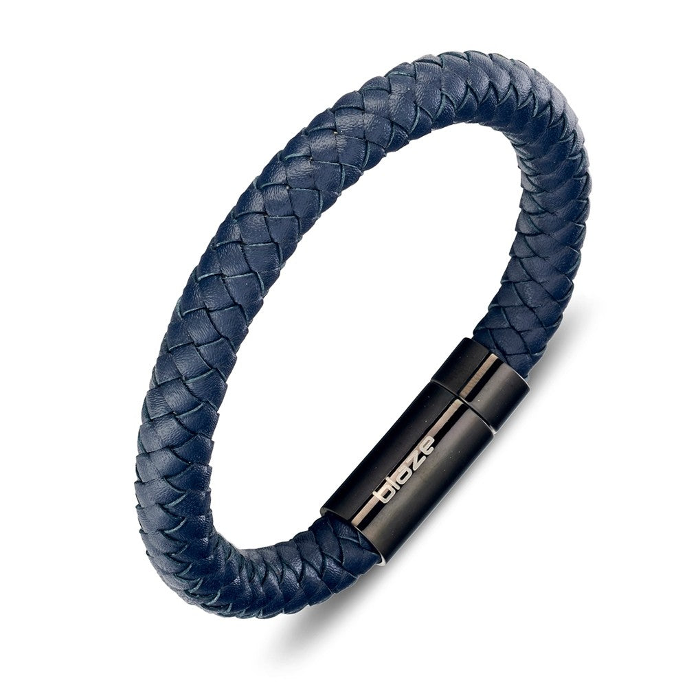 Blaze Men's Braided Leather Bangle