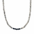 Blaze Men's Grey Jasper & Black Onyx Bead Necklace
