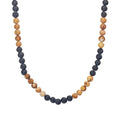 Blaze Men's Picture Rock & Lava Stone Bead Necklace