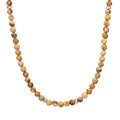 Blaze Men's Natural Jasper Bead Necklace