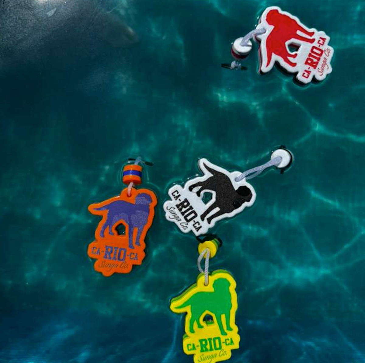 CA-RIO-CA logo shape EVA foam floating keychain boat key tag