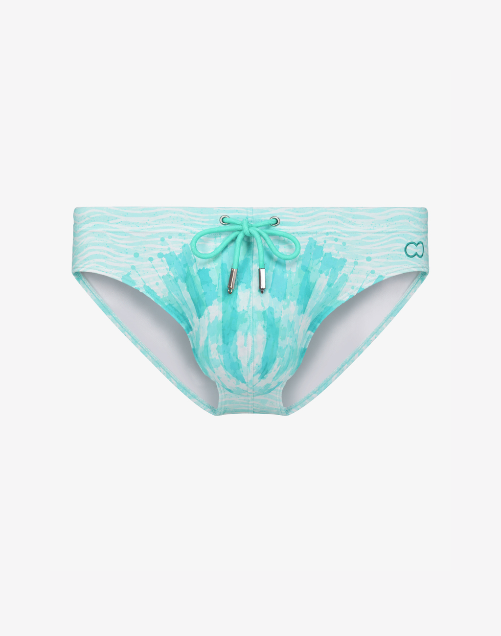 2EROS V10 Print Swim Brief - Shellscape Mint