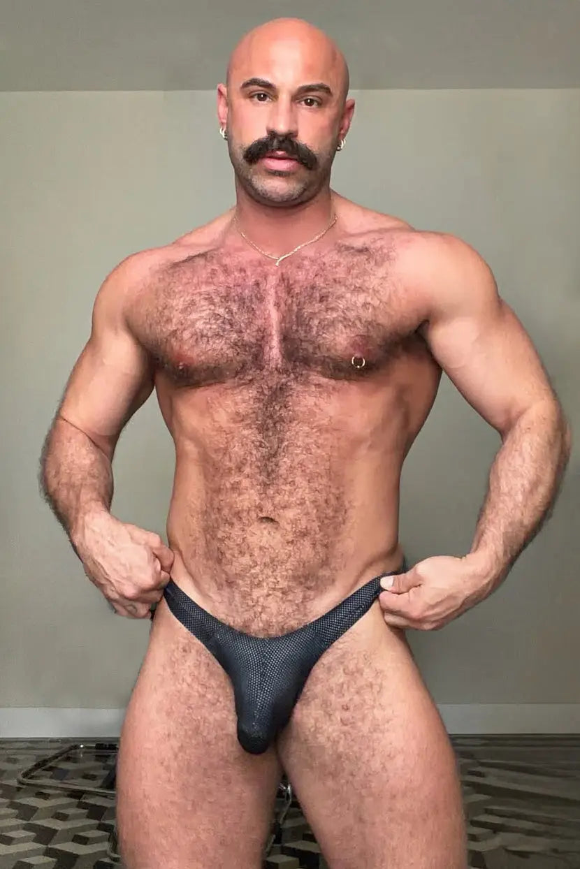 JJ Malibu Men's Shimmer Knit Seamless Briefs - Black