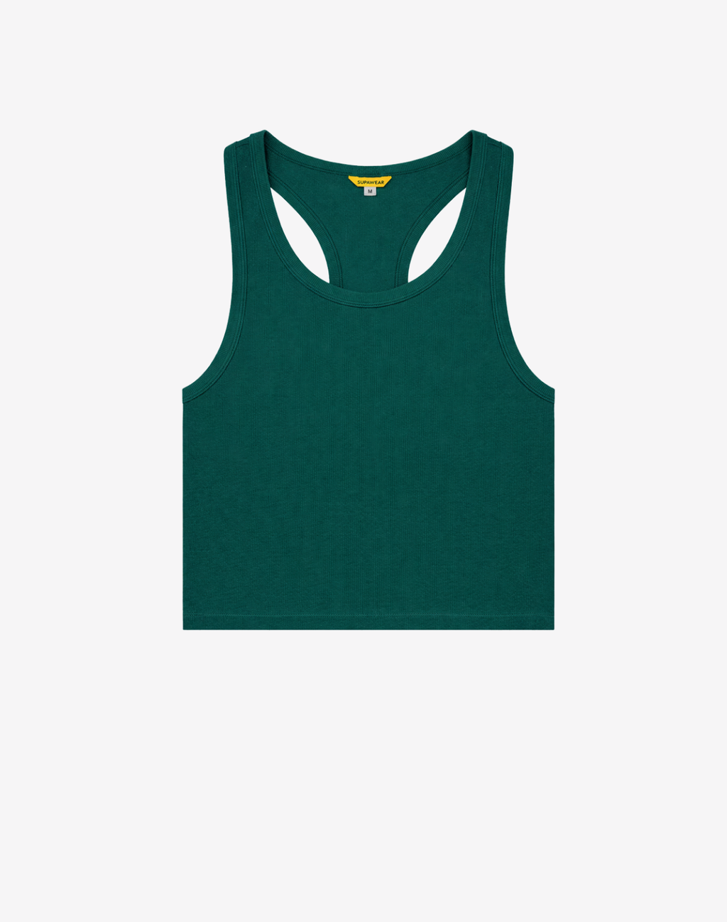 SUPAWEAR Ribbed Cropped Singlet - Emerald