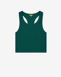 SUPAWEAR Ribbed Cropped Singlet - Emerald