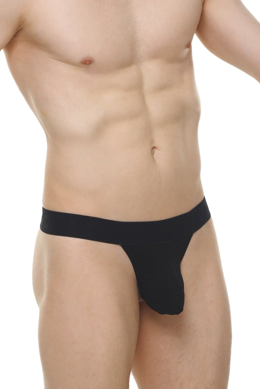 PetitQSlingshot Thong Modal Black