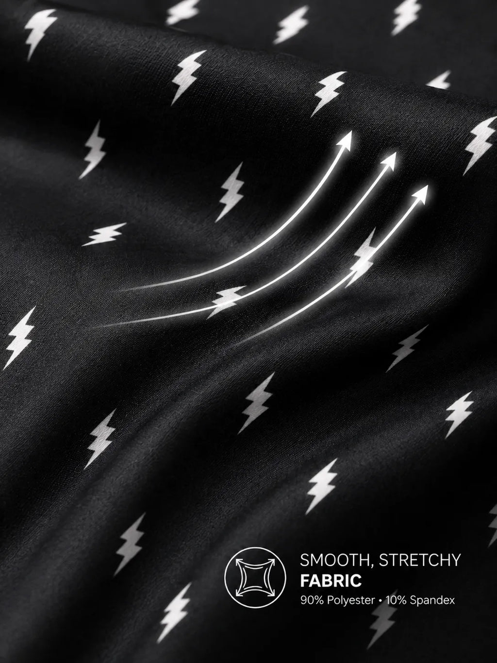 JJ Malibu Men's Stretch-It 2" Athletic Short Shorts - Lightning Bolts