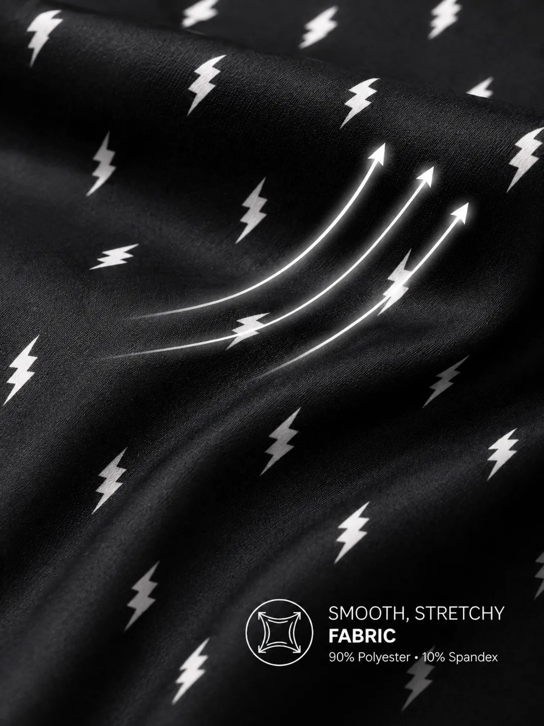 JJ Malibu Men's Stretch-It 2" Athletic Short Shorts - Lightning Bolts