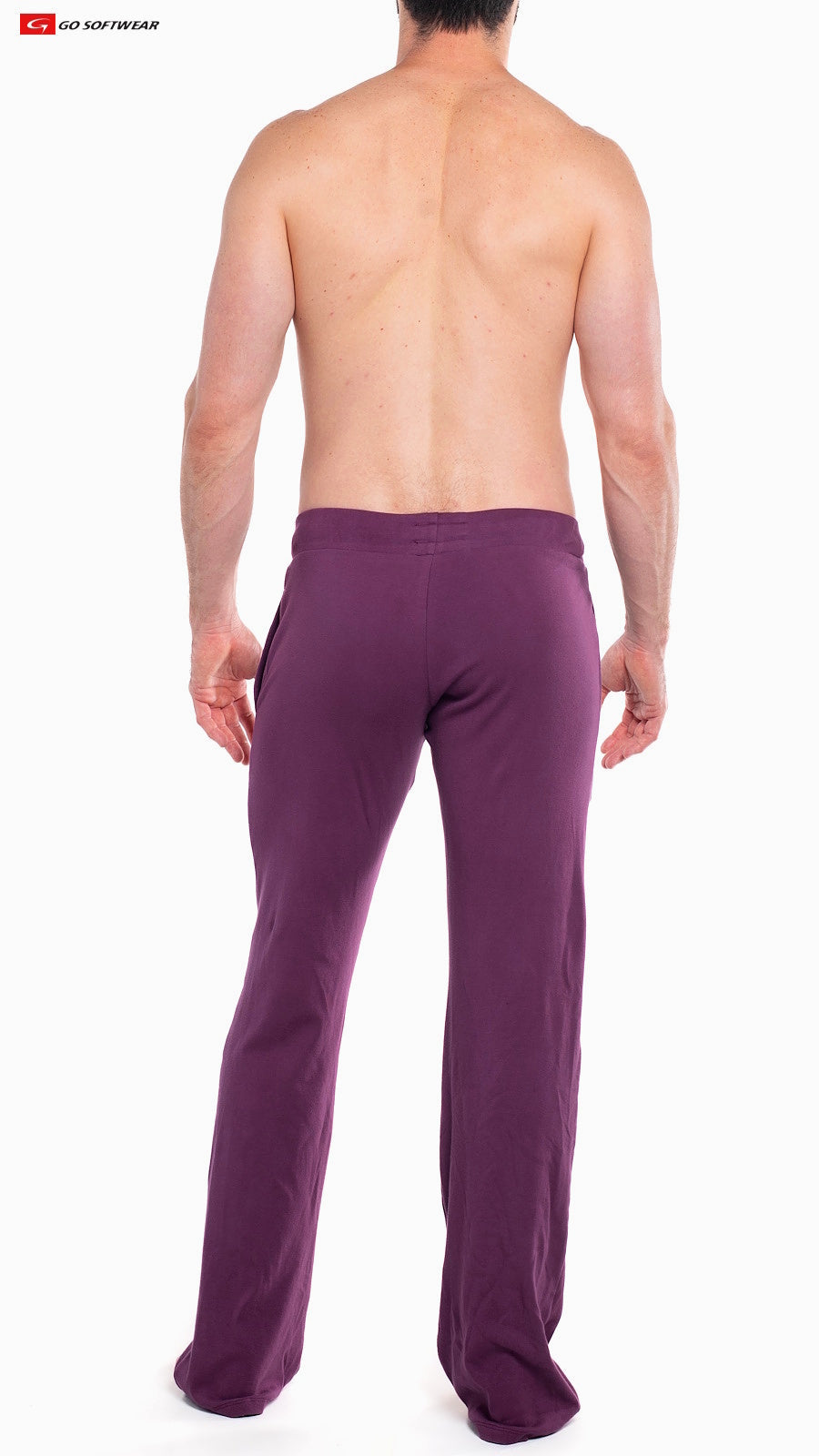 Go Softwear 4663 Men's So Cal Lounge Pant with Pockets - Plum Wine