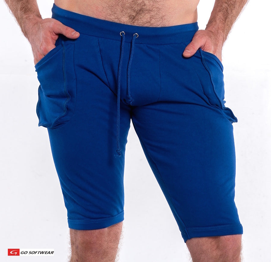 Go Softwear 4764 Men's L. A. Wash Yoga Short - Royal Blue