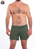 AMERICAN JOCK 8839 Men's Gym Short with Built-in Jockstrap - Basil