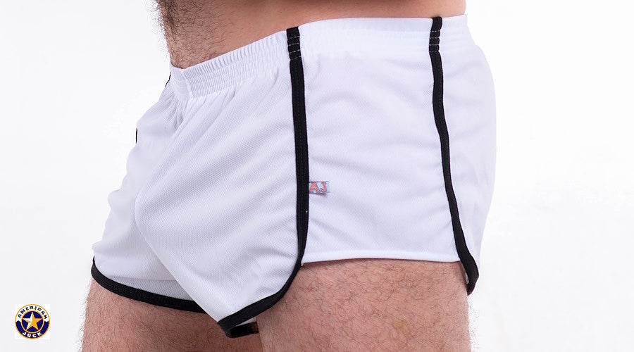 AMERICAN JOCK 8114 Men's Basics 8" Short - White/Black
