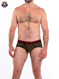 AMERICAN JOCK 8821 Men's Gym Brief - Bronze Green