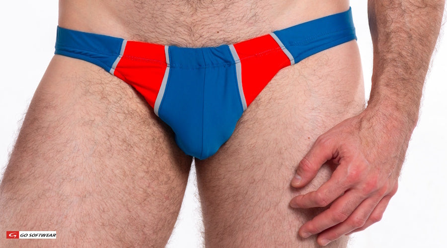 Go Softwear 4502 Men's Napoli 'Buns' Bikini Swim - Deep Water Blue